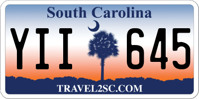 SC license plate YII645
