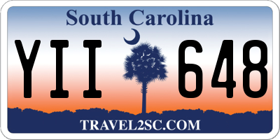 SC license plate YII648