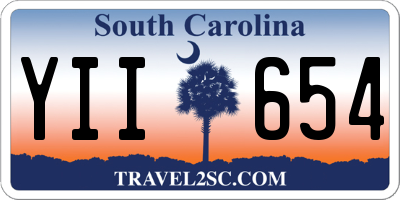 SC license plate YII654