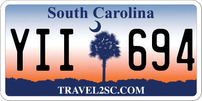 SC license plate YII694