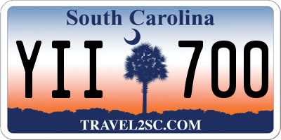 SC license plate YII700