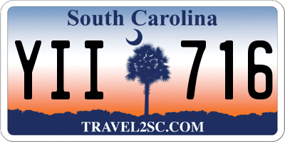 SC license plate YII716