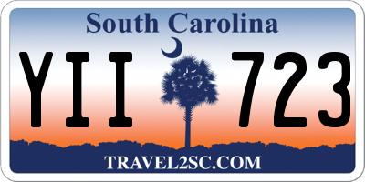 SC license plate YII723