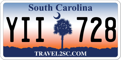SC license plate YII728