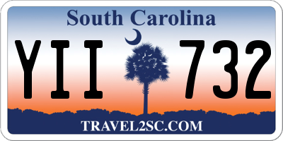 SC license plate YII732