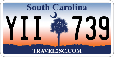 SC license plate YII739
