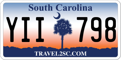 SC license plate YII798