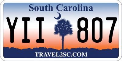 SC license plate YII807