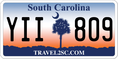 SC license plate YII809