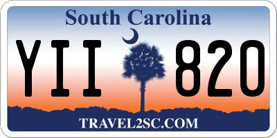 SC license plate YII820