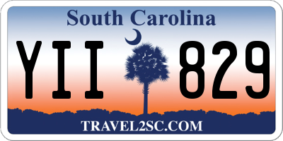 SC license plate YII829