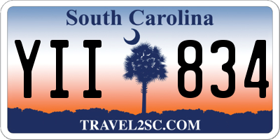 SC license plate YII834