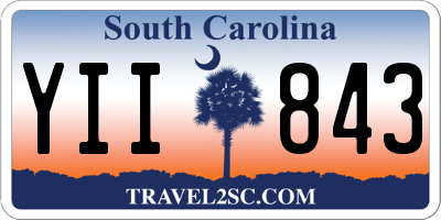 SC license plate YII843