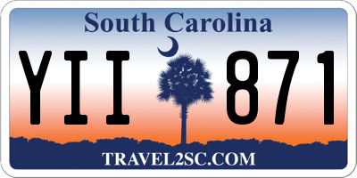 SC license plate YII871