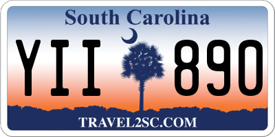 SC license plate YII890