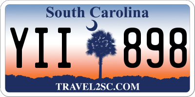 SC license plate YII898