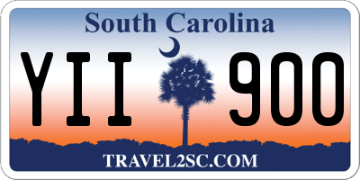 SC license plate YII900
