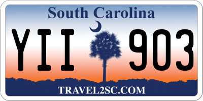 SC license plate YII903