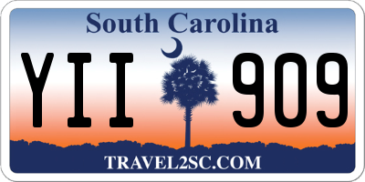 SC license plate YII909