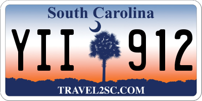 SC license plate YII912