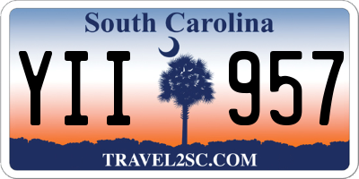 SC license plate YII957