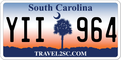 SC license plate YII964