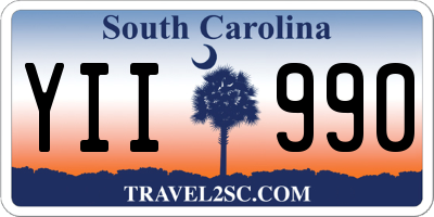 SC license plate YII990