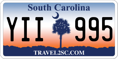 SC license plate YII995