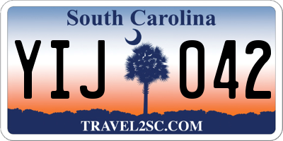 SC license plate YIJ042