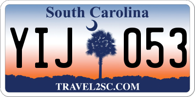 SC license plate YIJ053