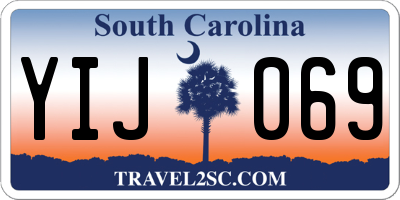 SC license plate YIJ069