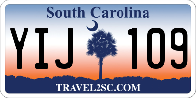 SC license plate YIJ109
