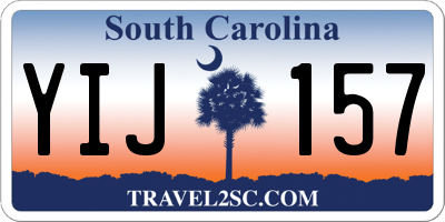 SC license plate YIJ157