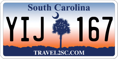 SC license plate YIJ167