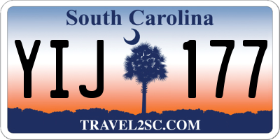 SC license plate YIJ177