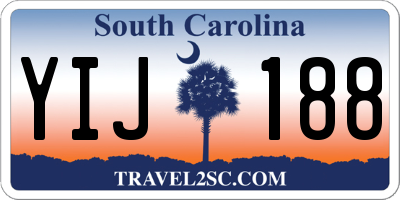 SC license plate YIJ188