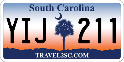 SC license plate YIJ211