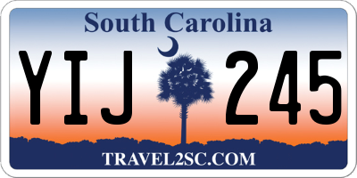 SC license plate YIJ245