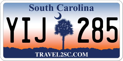 SC license plate YIJ285