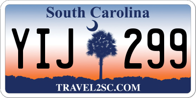 SC license plate YIJ299