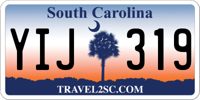 SC license plate YIJ319