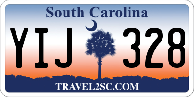 SC license plate YIJ328