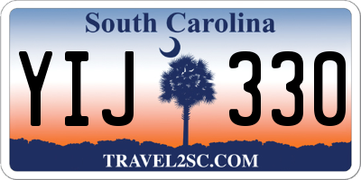 SC license plate YIJ330