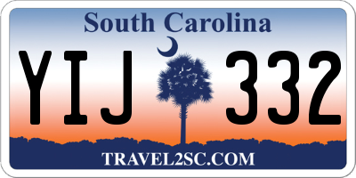 SC license plate YIJ332