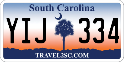 SC license plate YIJ334