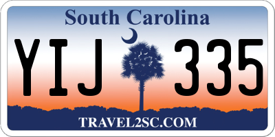 SC license plate YIJ335