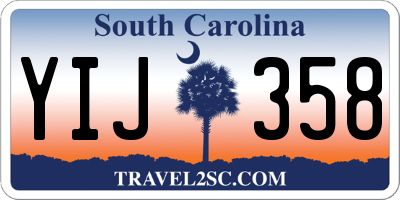 SC license plate YIJ358