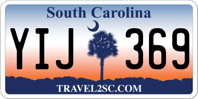 SC license plate YIJ369