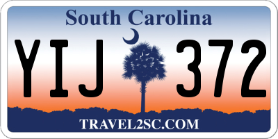 SC license plate YIJ372