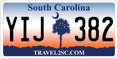 SC license plate YIJ382
